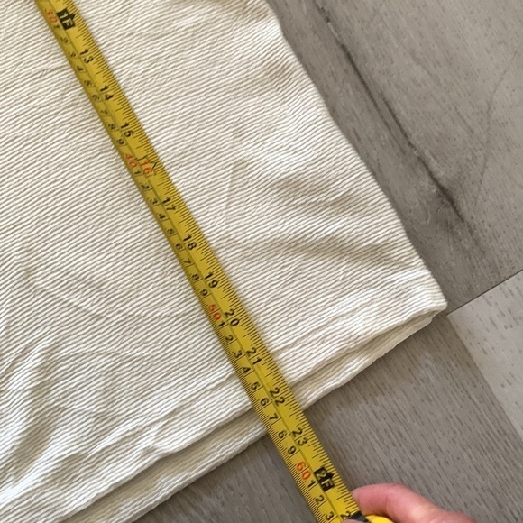 Madewell Womens Ottoman Jacquard Ruched Front V-Neck Top Small Ivory Size M boho - Picture 7 of 14